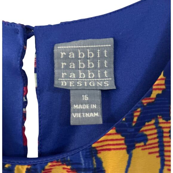 Rabbit Rabbit Rabbit Designs Women's 16 Knee Length Vibrant Colored Dress - Picture 2 of 5